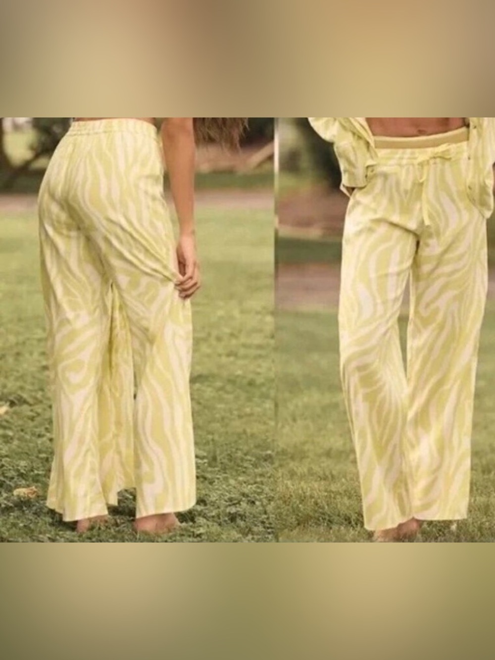 Anthropologie Zebra Print Pajama Pants